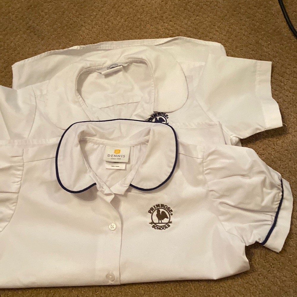 Primrose School Uniform 2 white collar blouses size 4 (youth 4)